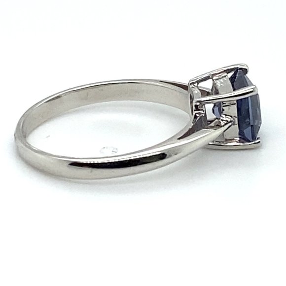 Blue Spinel 2.40ct Solid 14K White Gold Ring - Picture 5 of 7
